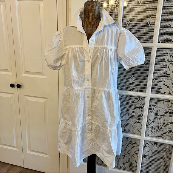 Thursdays Cotton Poplin Tiered Tunic/Dress , Sz S - Picture 7 of 9